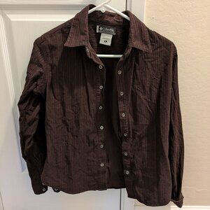 Plum Columbia Snap Up Cordoroy Shirt (S)